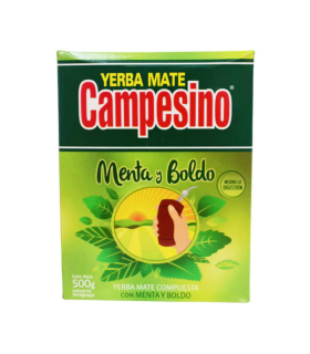 CAMPESINO YERBA MATE MENTA BOLDO 500G
