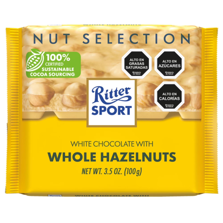 RITTER WHITE WHOLE HAZEL 100G - 80CPC