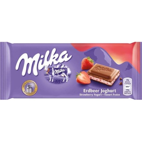 MILKA STRAWBERRY TABLET 100G