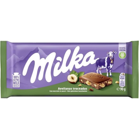 MILKA HAZELNUT TABLET 90G